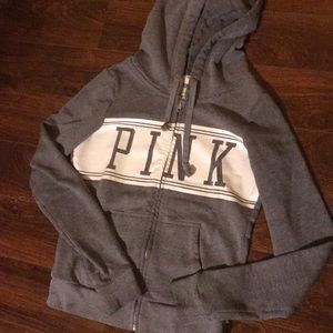 Pink VS gray sweater